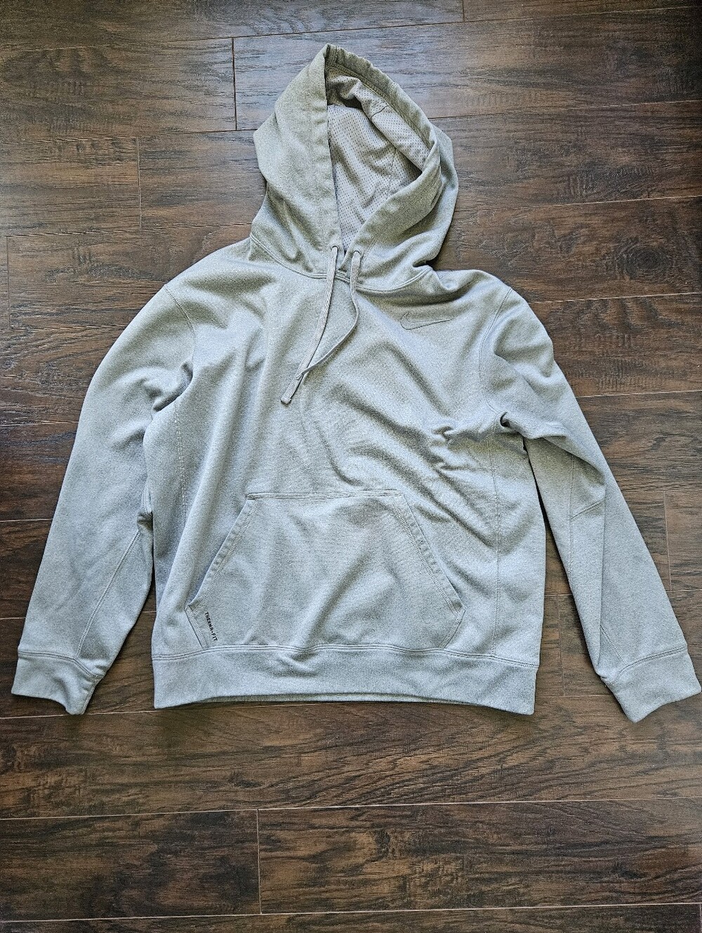 Nike Men's Hooded Pullover Sweatshirt - Light Gray